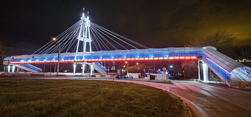 Пешеходный мост через Дамбу Димитровского моста (г. Новосибирск) 